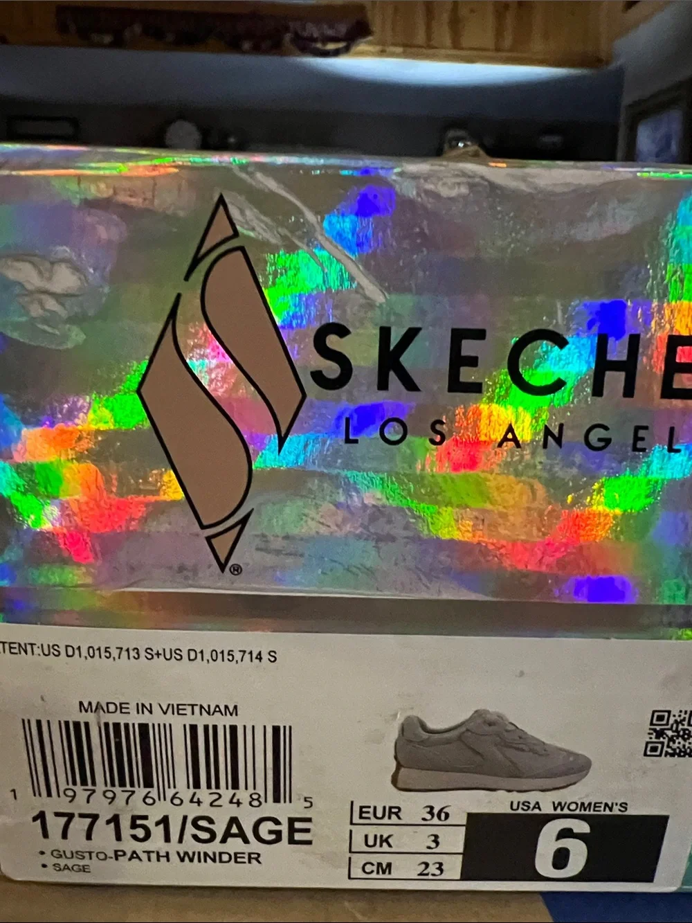Skechers Women's Gusto Path Winder Sneakers in Sage size 6